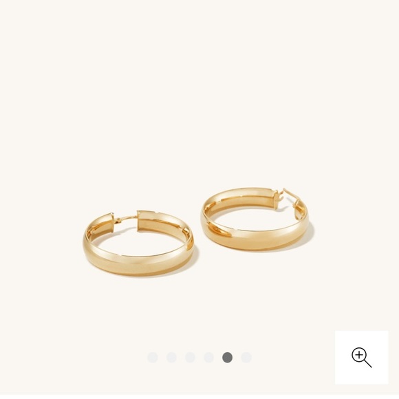 ISO Mejuri Medium Flat Hoops - Picture 3 of 5